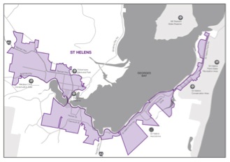 Map depicting area to be disconnected from 23 May 2014 at St Helens in Tasmania